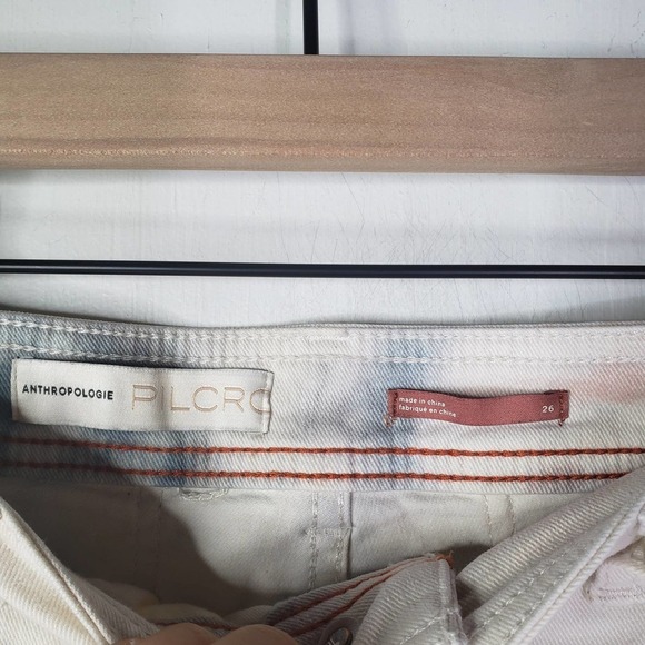 Pilcro‎ Anthropologie Tie Dye Crop Carpenter Jeans 26 White Ultra High Rise - Picture 7 of 13